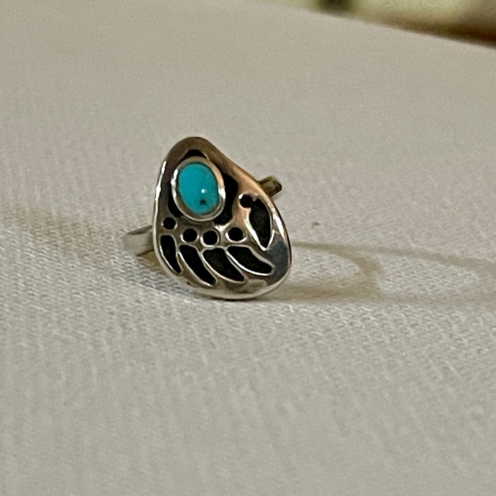 Vintage Turquoise Bear Claw Ring